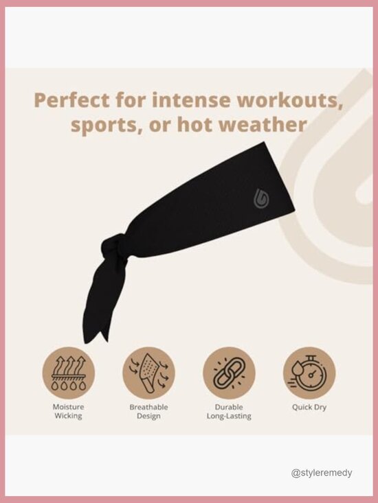 Sweat-Wicking Adjustable Headband for Sports & Running